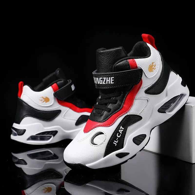 2024 Kids Basketball Shoes Boys Student Sports Shoes School Daily Outdoor Running Sneakers High Top Children Basketball Sneakers