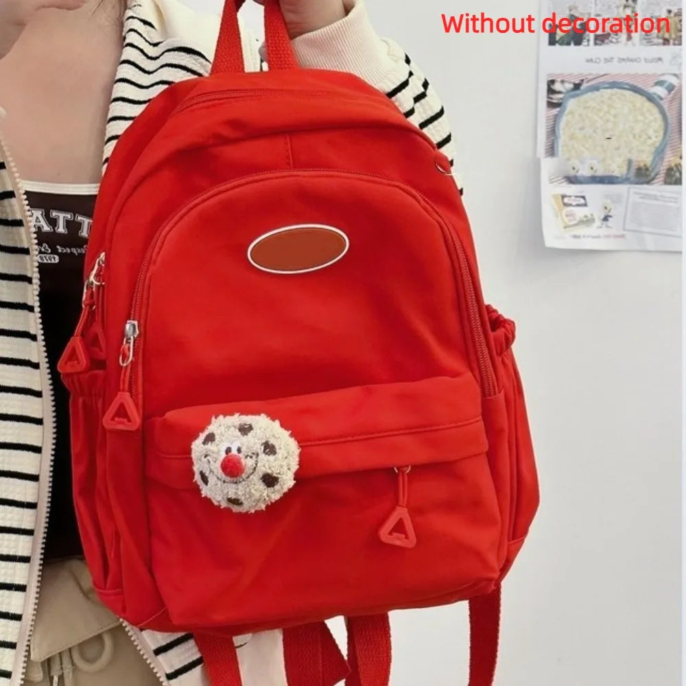 Fashion Large Capacity Women's Backpack Waterproof Nylon School Backpack Solid Color Lightweight School Bags Women Lizbert