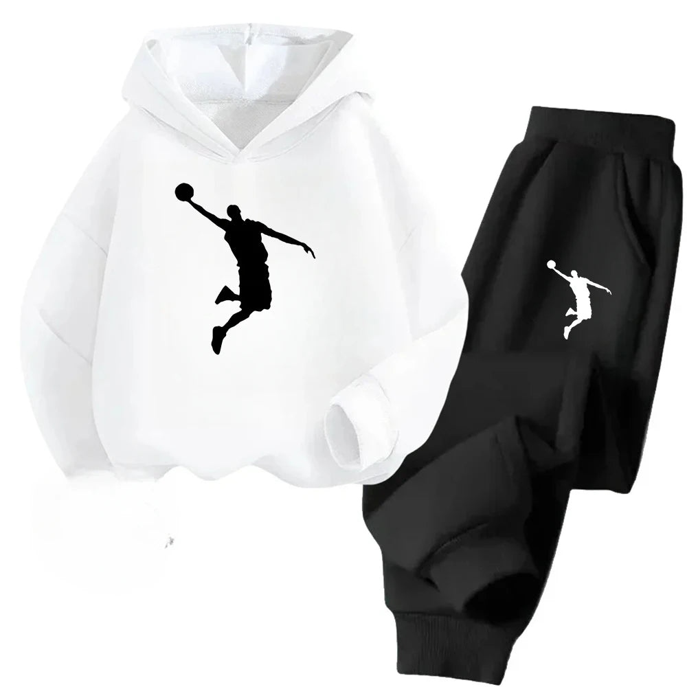 Autumn Winter Children Set Fashion Sports Boys Girls Hoodie+Pants Suits 4-14 Years Casual Fashion 2Pcs Tracksuits Kids Clothing Lizbert