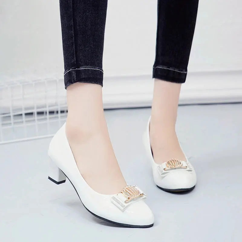 Confident & Stylish Patent Leather Pumps Ladies Shoes Lizbert