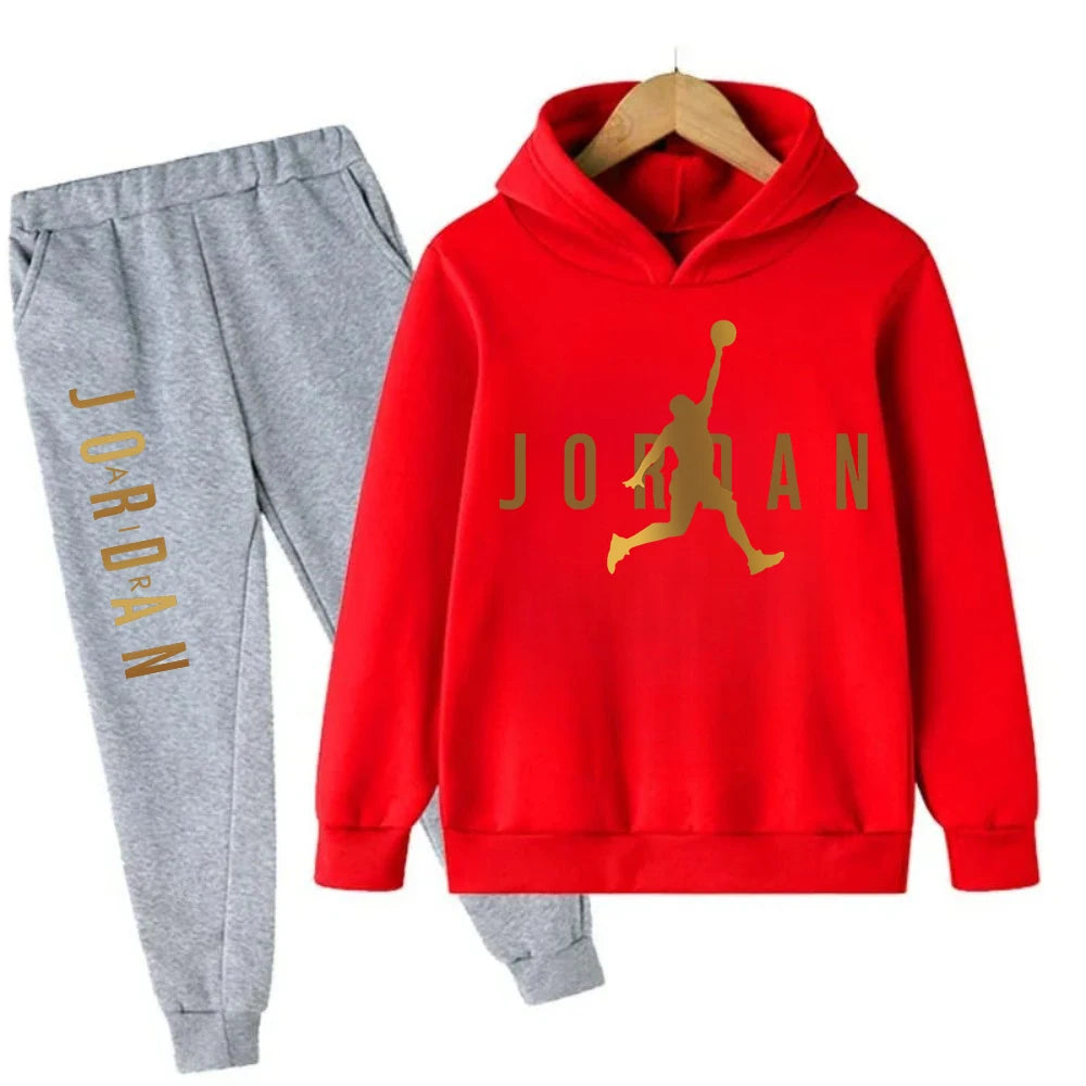 Spring Autumn Slam Dunk Master Pattern Printed Children Hoodie + Pant Suit 2pcs Set Kids Boy Girl Fashion Clothing Sportsuit