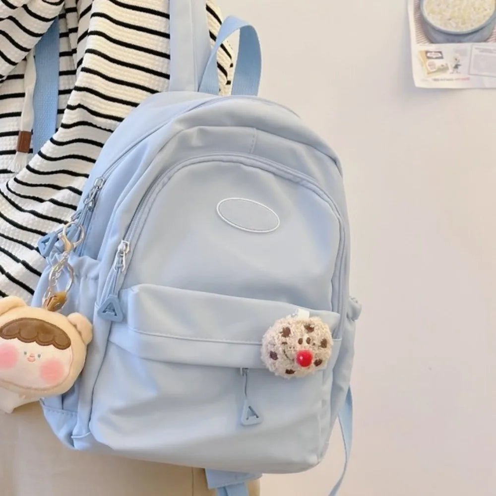 Fashion Large Capacity Women's Backpack Waterproof Nylon School Backpack Solid Color Lightweight School Bags Women Lizbert