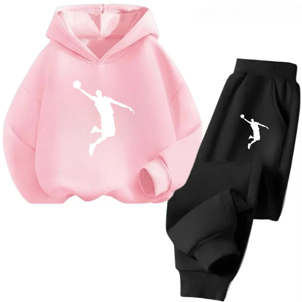 Autumn Winter Children Set Fashion Sports Boys Girls Hoodie+Pants Suits 4-14 Years Casual Fashion 2Pcs Tracksuits Kids Clothing