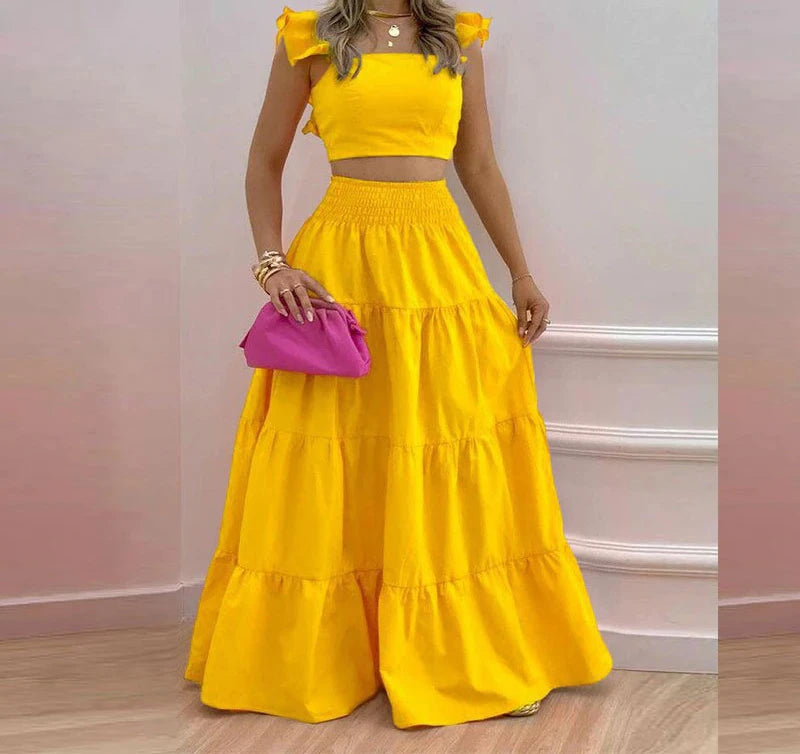 Floral Two-Piece Maxi Set – Effortless Summer Elegance