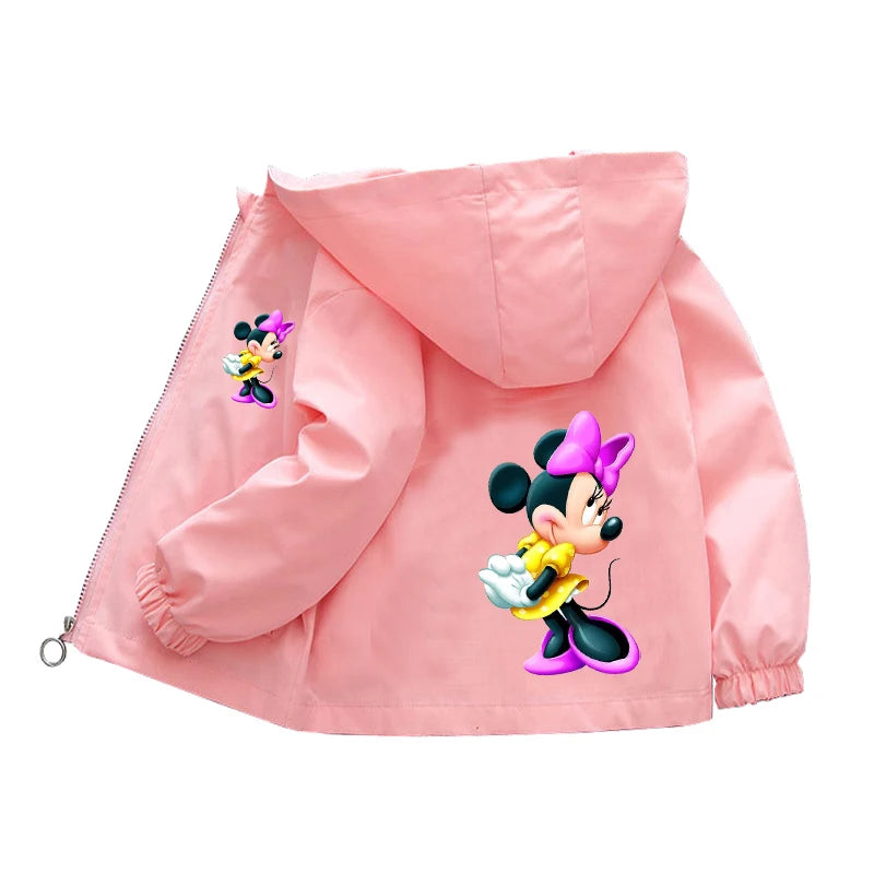 Sanrio Girls Cartoon Kuromi Cinnamoroll Jacket Hello Kitty ‌Princess Coats Spring Autumn Kids Hooded Jackets Casual Outerwear