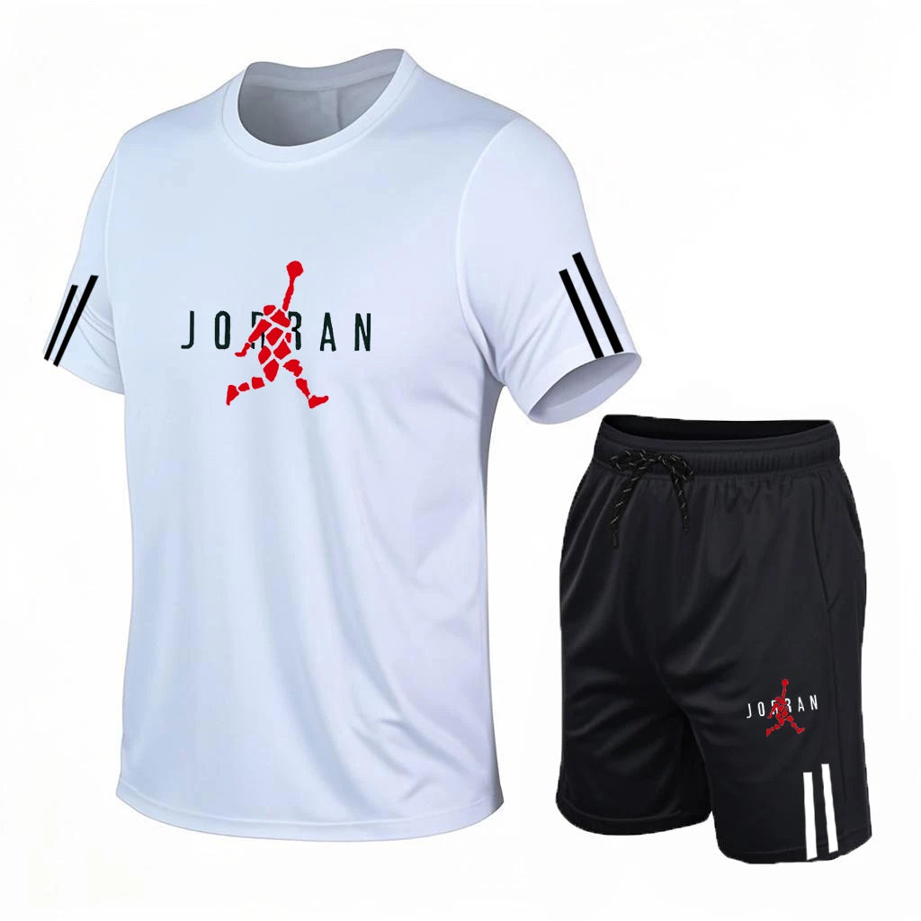 2025 Men's New High Quality Short Sleeve Shorts Set, Printed Sports Set, Men's Casual Fashion Short Sleeve Shorts Lizbert
