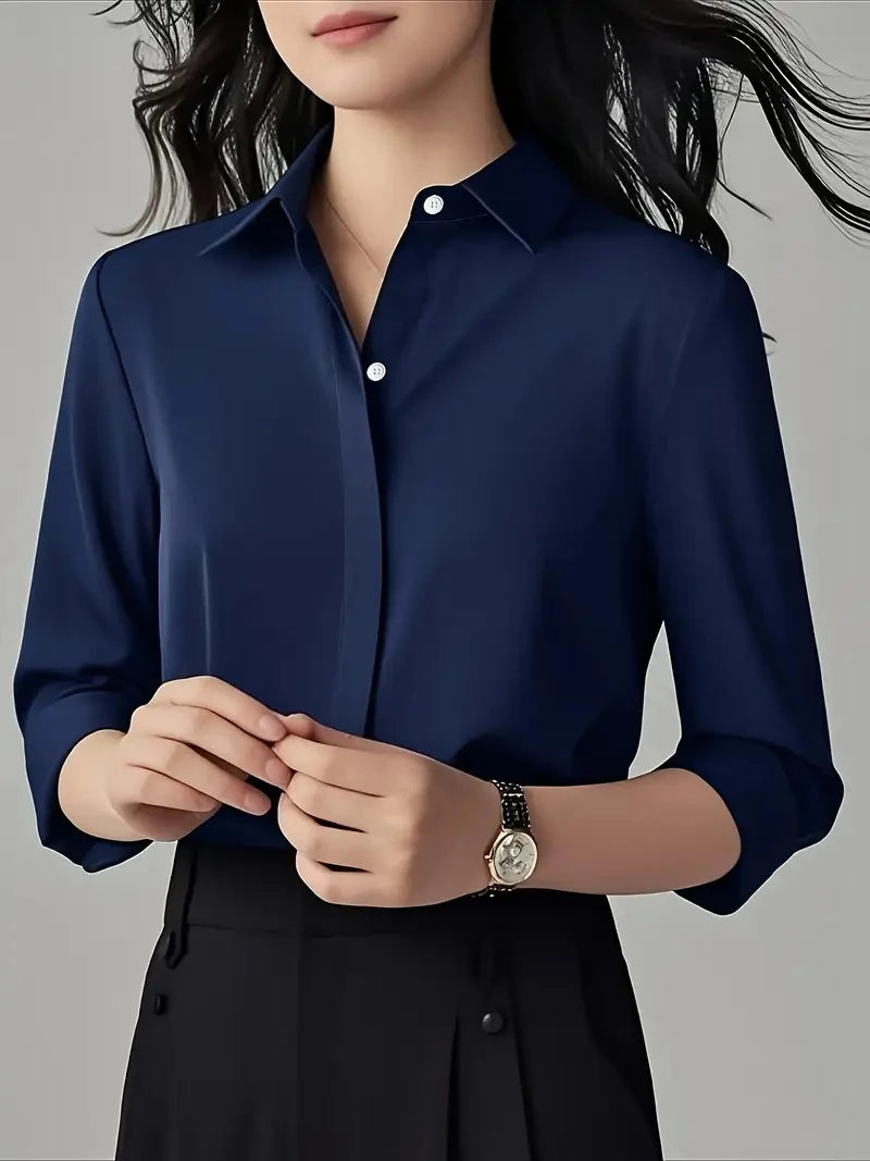 Elegant  Long-Sleeve Blouse for Women - Professional & Stylish Office Wear Lizbert