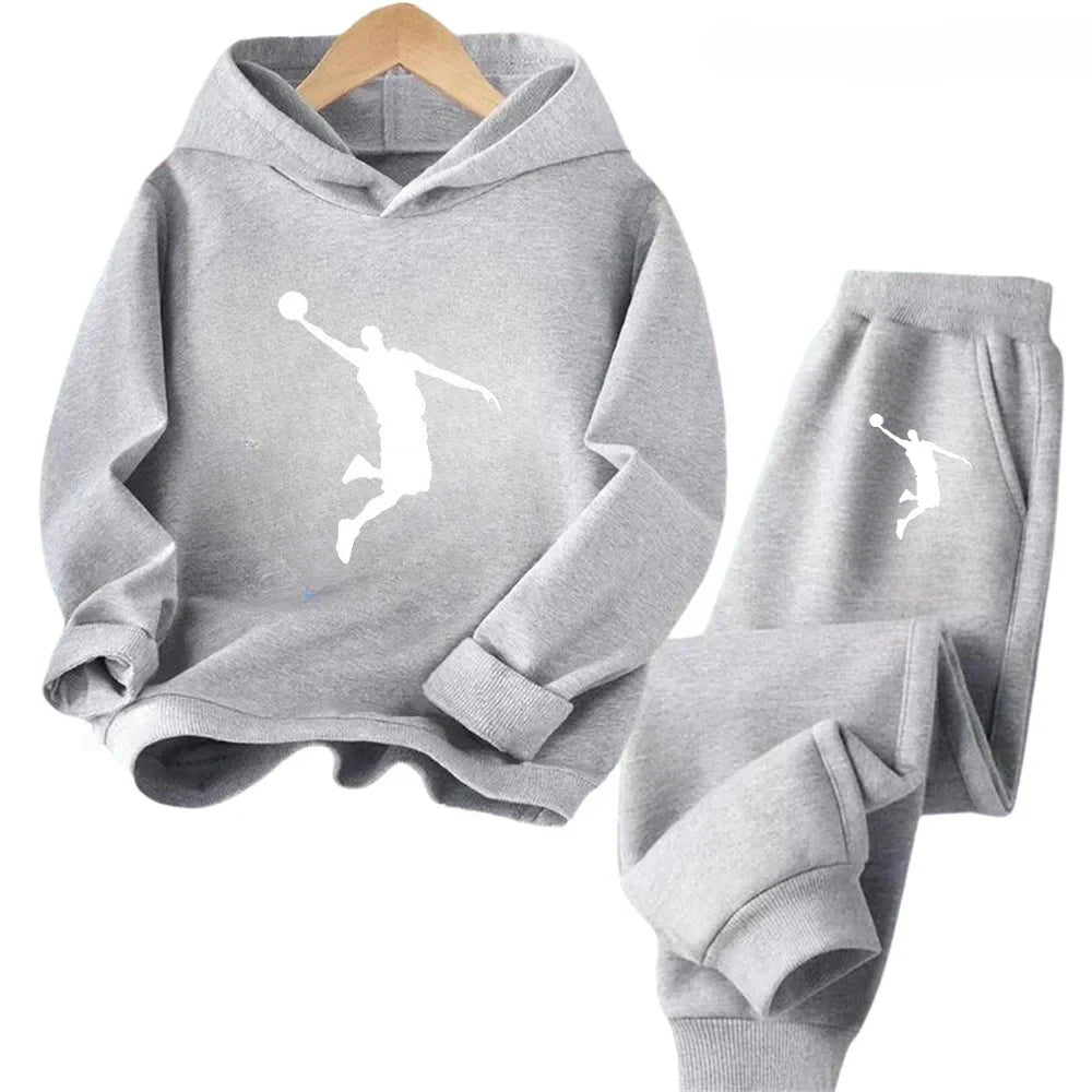 Autumn Winter Children Set Fashion Sports Boys Girls Hoodie+Pants Suits 4-14 Years Casual Fashion 2Pcs Tracksuits Kids Clothing Lizbert