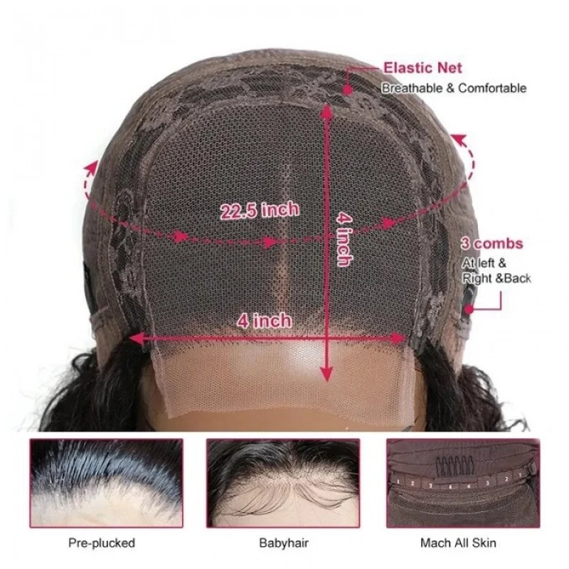 Comfortable & Easy to Wear Body Wave - Front Lace Brazilian Wig Human Hair