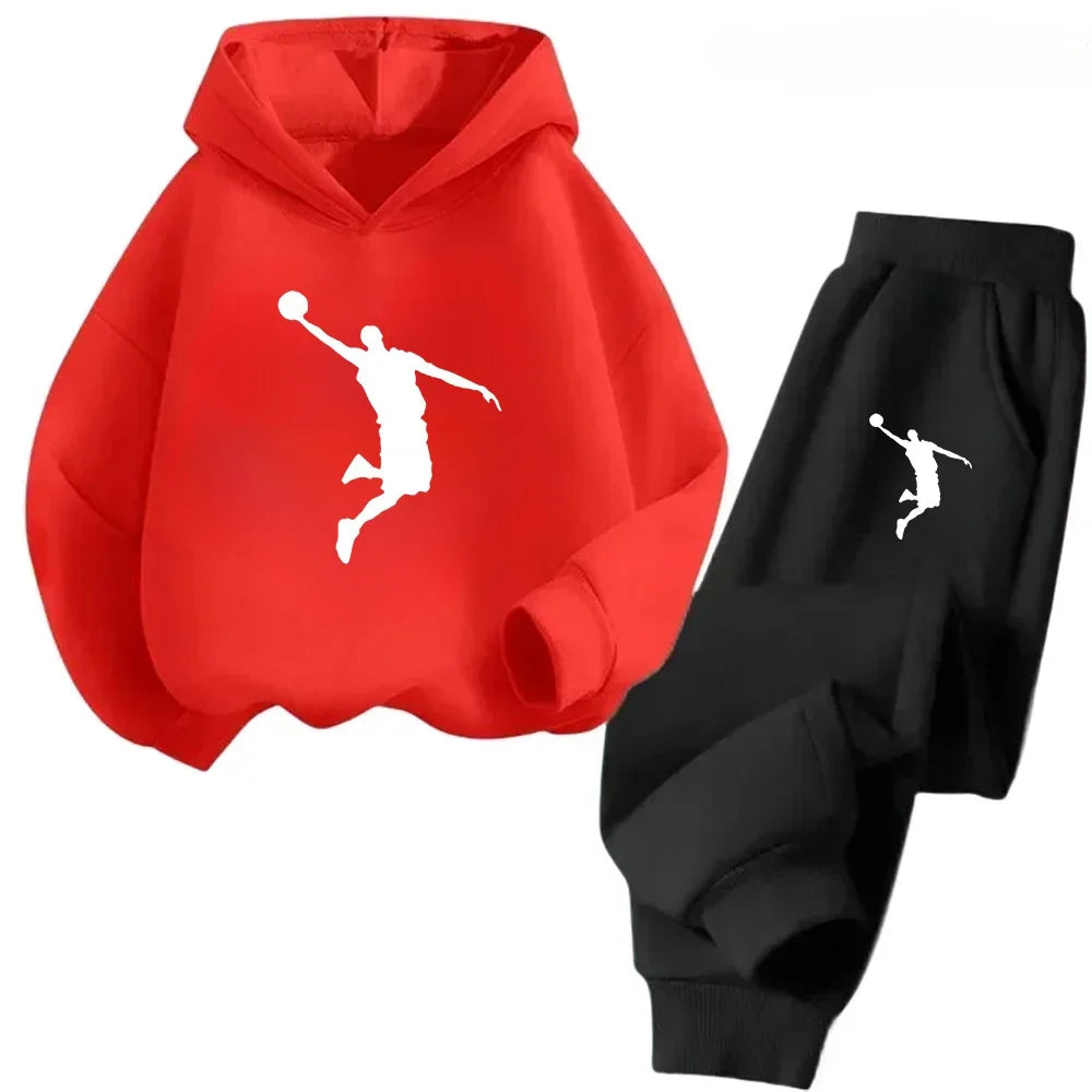 Autumn Winter Children Set Fashion Sports Boys Girls Hoodie+Pants Suits 4-14 Years Casual Fashion 2Pcs Tracksuits Kids Clothing