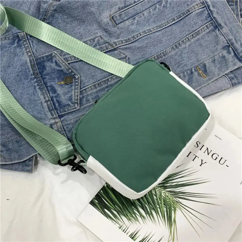 Crossbody Bag Female Cute Girl Color Matching Nylon Shoulder Bag Sling Bag Lizbert