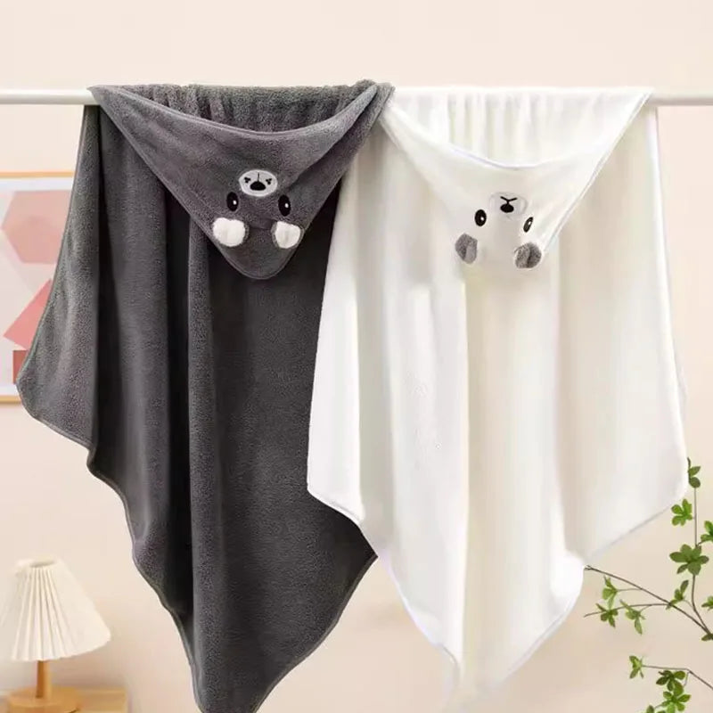 Cute Bath Towel for Baby Soft Absorbent Towel Newborn Swaddle Wrap Baby Blankets for Girls Boys Lizbert