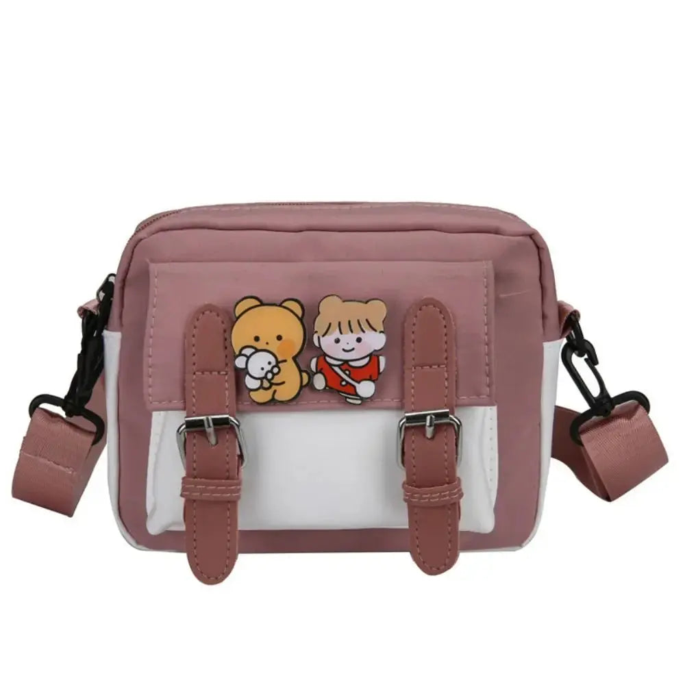 Crossbody Bag Female Cute Girl Color Matching Nylon Shoulder Bag Sling Bag Lizbert