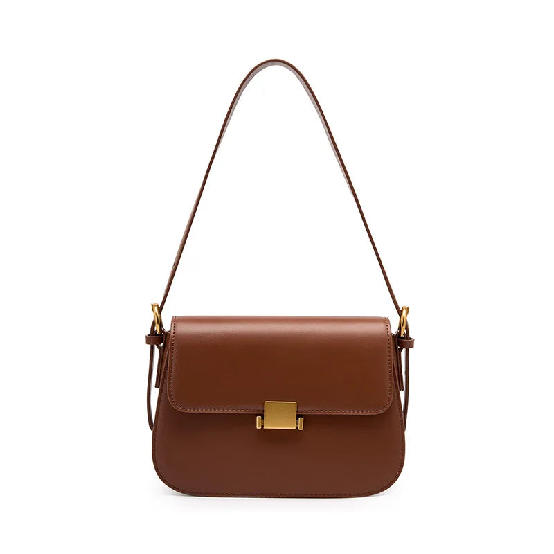 2026 New Fashion Women Luxury Designers Shoulder Bags Genuine Leather Crossbody Bags Female Classic Flap Cow Leather Square Bag Lizbert
