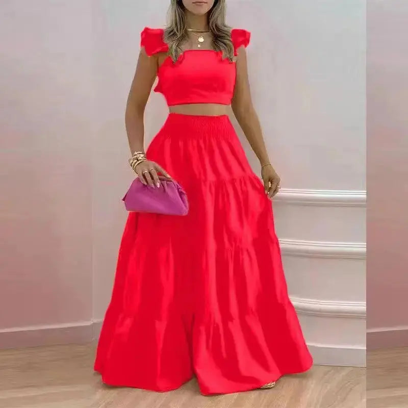 Floral Two-Piece Maxi Set – Effortless Summer Elegance Lizbert