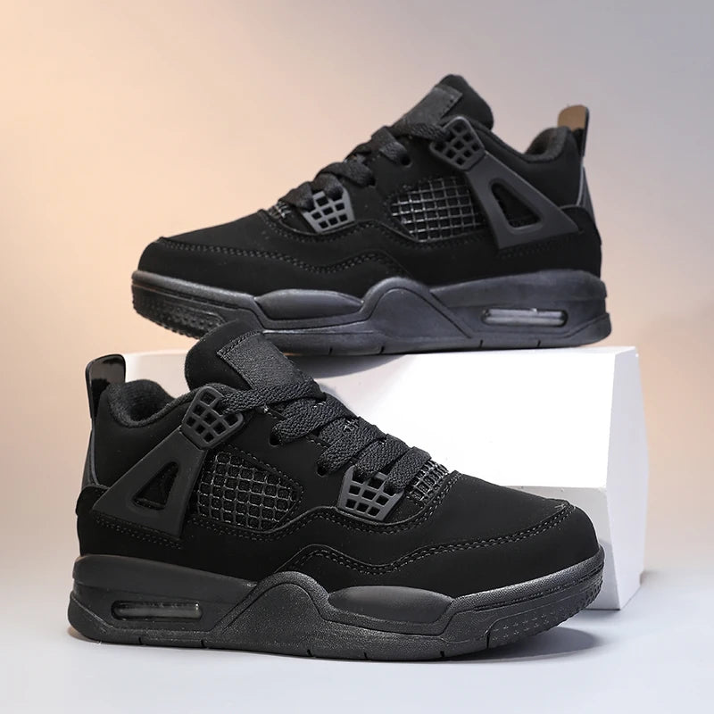 A pair of children's four-season leather upper sports training shoes, air cushion shock-absorbing casual shoes, size 30-35，MF-A4 Lizbert