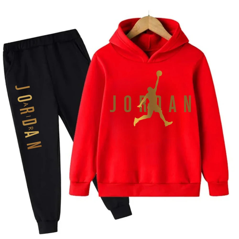 Spring Autumn Slam Dunk Master Pattern Printed Children Hoodie + Pant Suit 2pcs Set Kids Boy Girl Fashion Clothing Sportsuit
