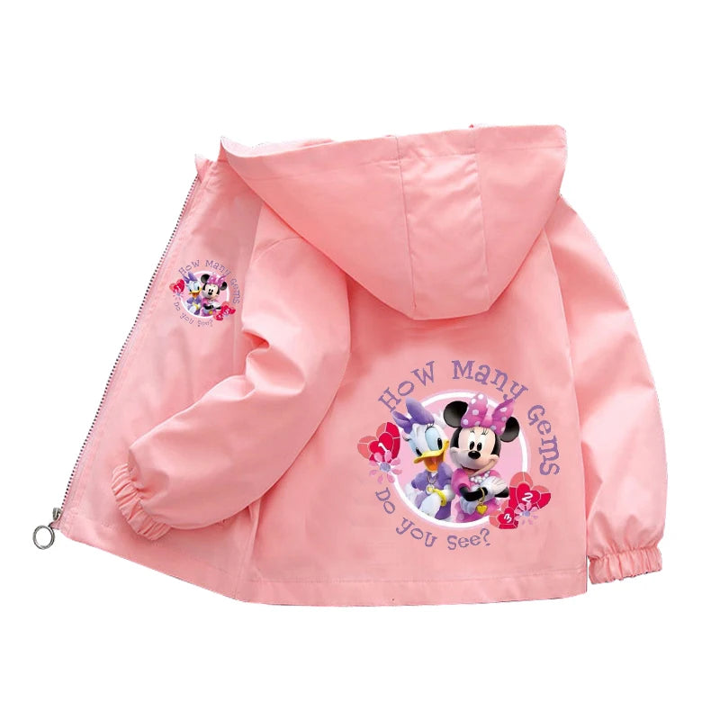 Sanrio Girls Cartoon Kuromi Cinnamoroll Jacket Hello Kitty ‌Princess Coats Spring Autumn Kids Hooded Jackets Casual Outerwear