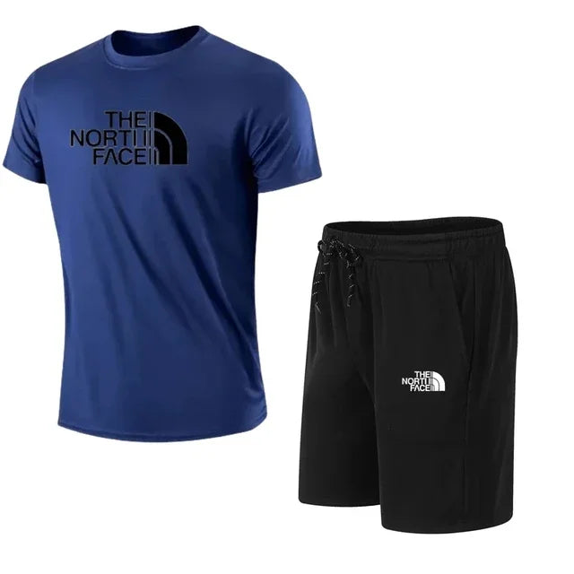 Men's fitness suits, sportswear, casual t-shirts, photography outfits, slow-paced running, brand new, two-piece set S-4XL - Lizbert