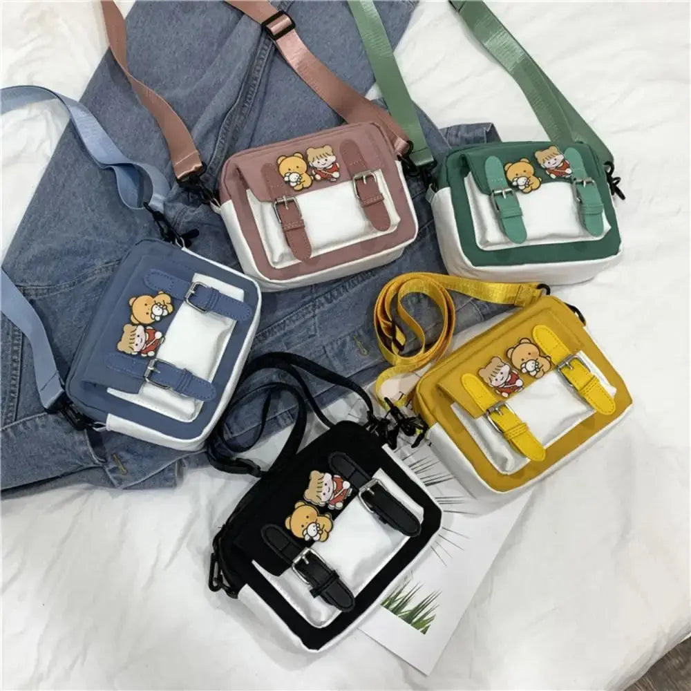 Crossbody Bag Female Cute Girl Color Matching Nylon Shoulder Bag Sling Bag Lizbert