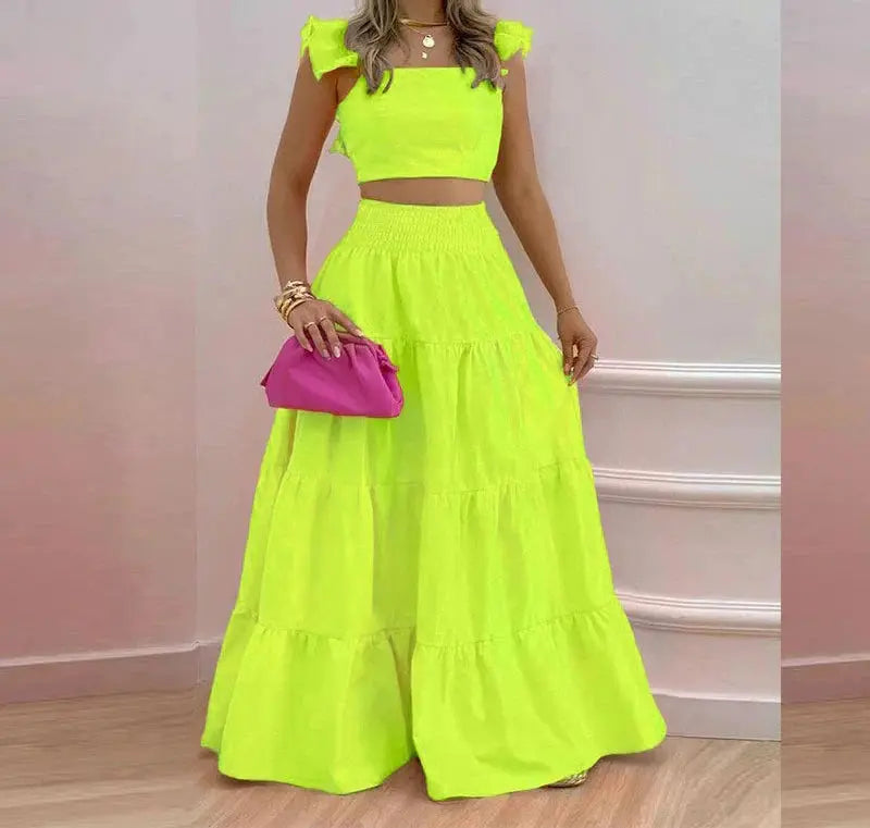 Floral Two-Piece Maxi Set – Effortless Summer Elegance Lizbert