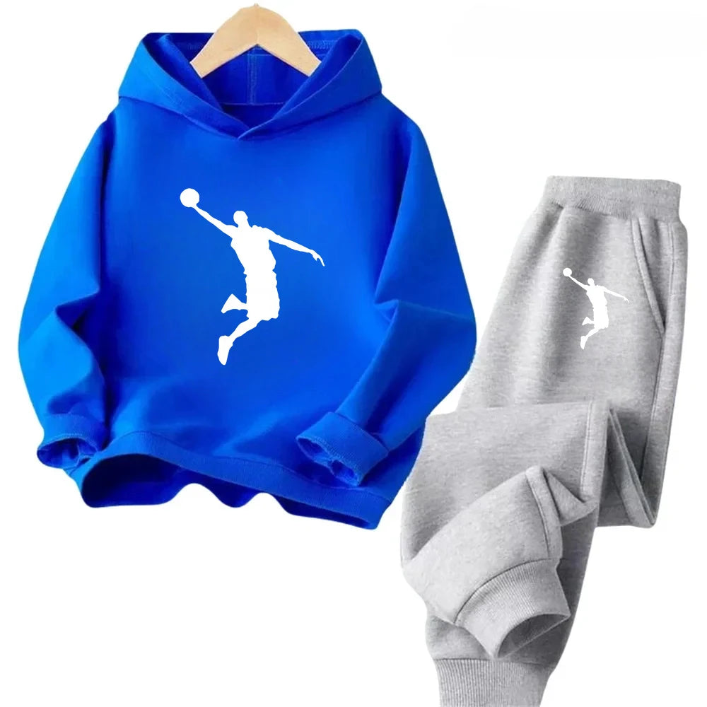 Autumn Winter Children Set Fashion Sports Boys Girls Hoodie+Pants Suits 4-14 Years Casual Fashion 2Pcs Tracksuits Kids Clothing Lizbert