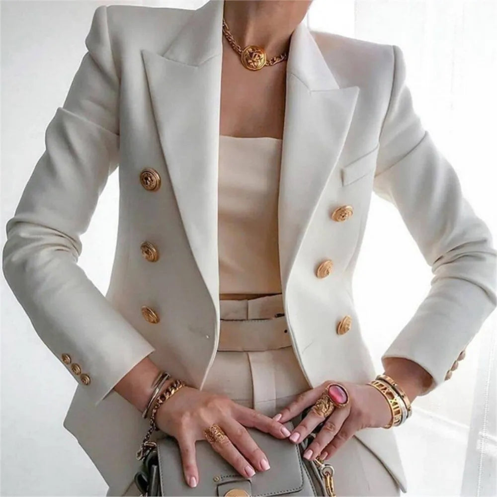 Casual Long Sleeve Blazers Femme Women Coat 2025 Fashion Jacket Outerwears Office Blazer Woman Clothes Spring Autumn Lizbert