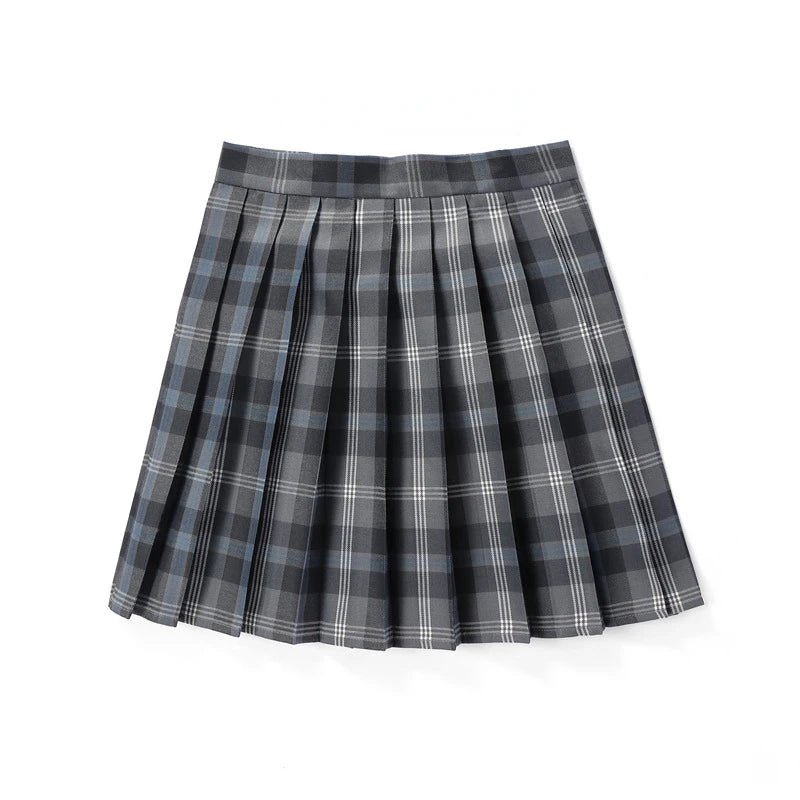 Summer Plaid Pleated Skirt With Korean Jk Skirt Uniform Japanese School Preppy A Line Mini Skirts Lizbert