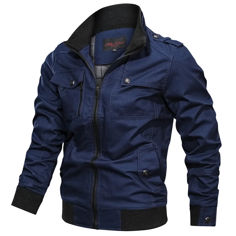 2025 Spring Autumn New Hot Bomber Jacket Men Fashion Slim Windbreaker Jacket Coat Men Clothing Outdoors Work Casual Jacket Men Lizbert