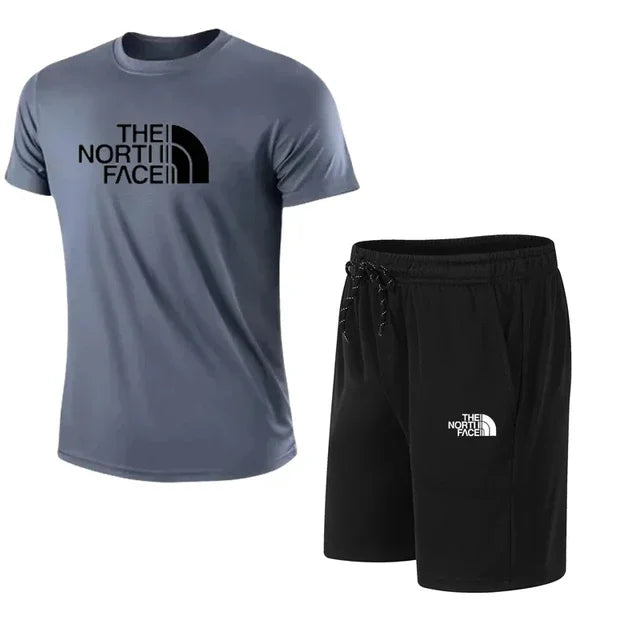 Men's fitness suits, sportswear, casual t-shirts, photography outfits, slow-paced running, brand new, two-piece set S-4XL - Lizbert