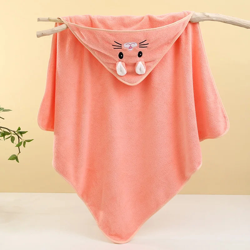 Cute Bath Towel for Baby Soft Absorbent Towel Newborn Swaddle Wrap Baby Blankets for Girls Boys Lizbert