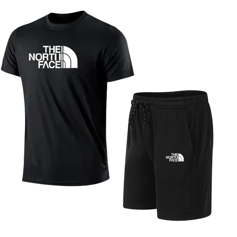 Men's fitness suits, sportswear, casual t-shirts, photography outfits, slow-paced running, brand new, two-piece set S-4XL - Lizbert