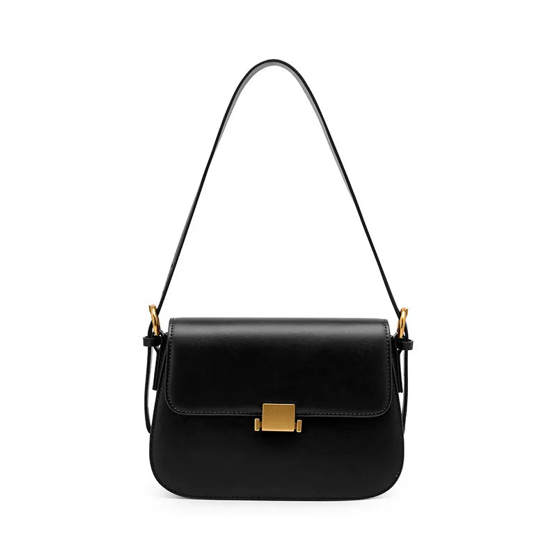 2026 New Fashion Women Luxury Designers Shoulder Bags Genuine Leather Crossbody Bags Female Classic Flap Cow Leather Square Bag Lizbert