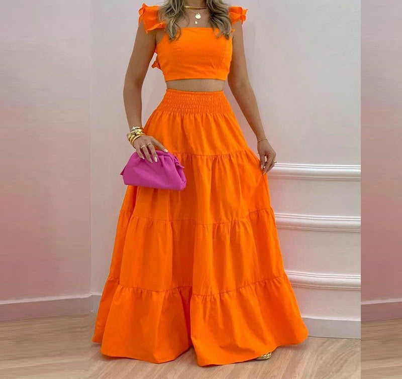 Floral Two-Piece Maxi Set – Effortless Summer Elegance