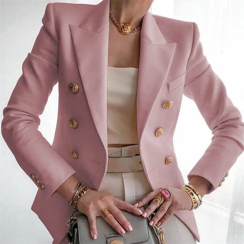 Casual Long Sleeve Blazers Femme Women Coat 2025 Fashion Jacket Outerwears Office Blazer Woman Clothes Spring Autumn Lizbert