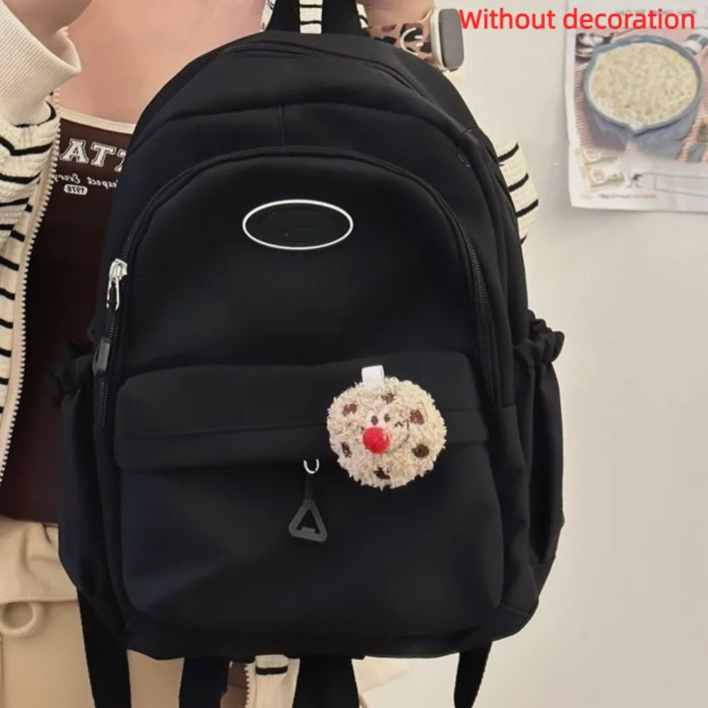 Fashion Large Capacity Women's Backpack Waterproof Nylon School Backpack Solid Color Lightweight School Bags Women Lizbert