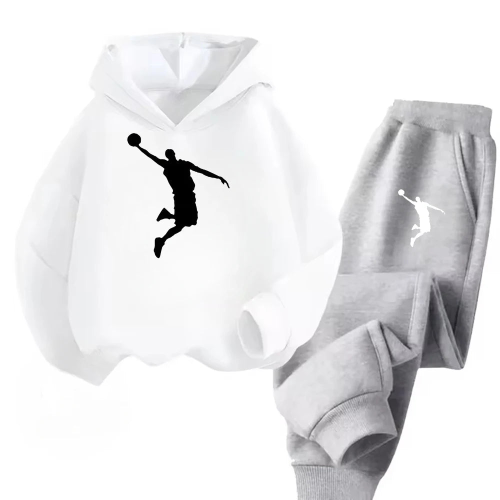Autumn Winter Children Set Fashion Sports Boys Girls Hoodie+Pants Suits 4-14 Years Casual Fashion 2Pcs Tracksuits Kids Clothing Lizbert