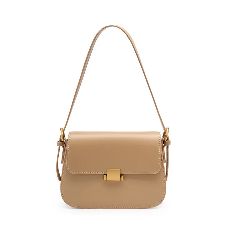 2026 New Fashion Women Luxury Designers Shoulder Bags Genuine Leather Crossbody Bags Female Classic Flap Cow Leather Square Bag Lizbert
