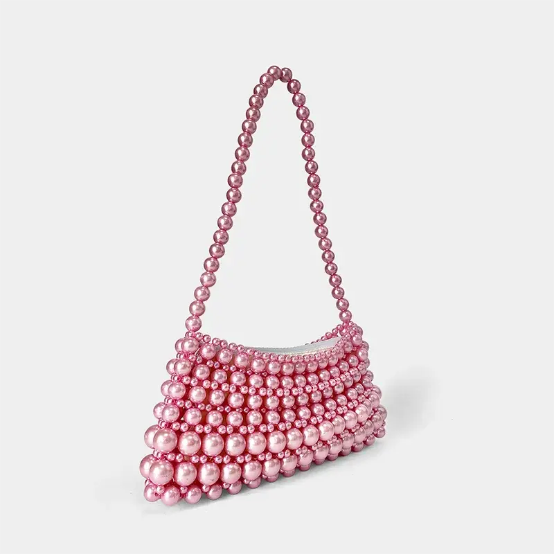 Handmade Pearl Bag for Women 2026 New Mobile Phone Crossbody Bag, Hollowed Out Pearl Bag, Qipao Handbag Lizbert