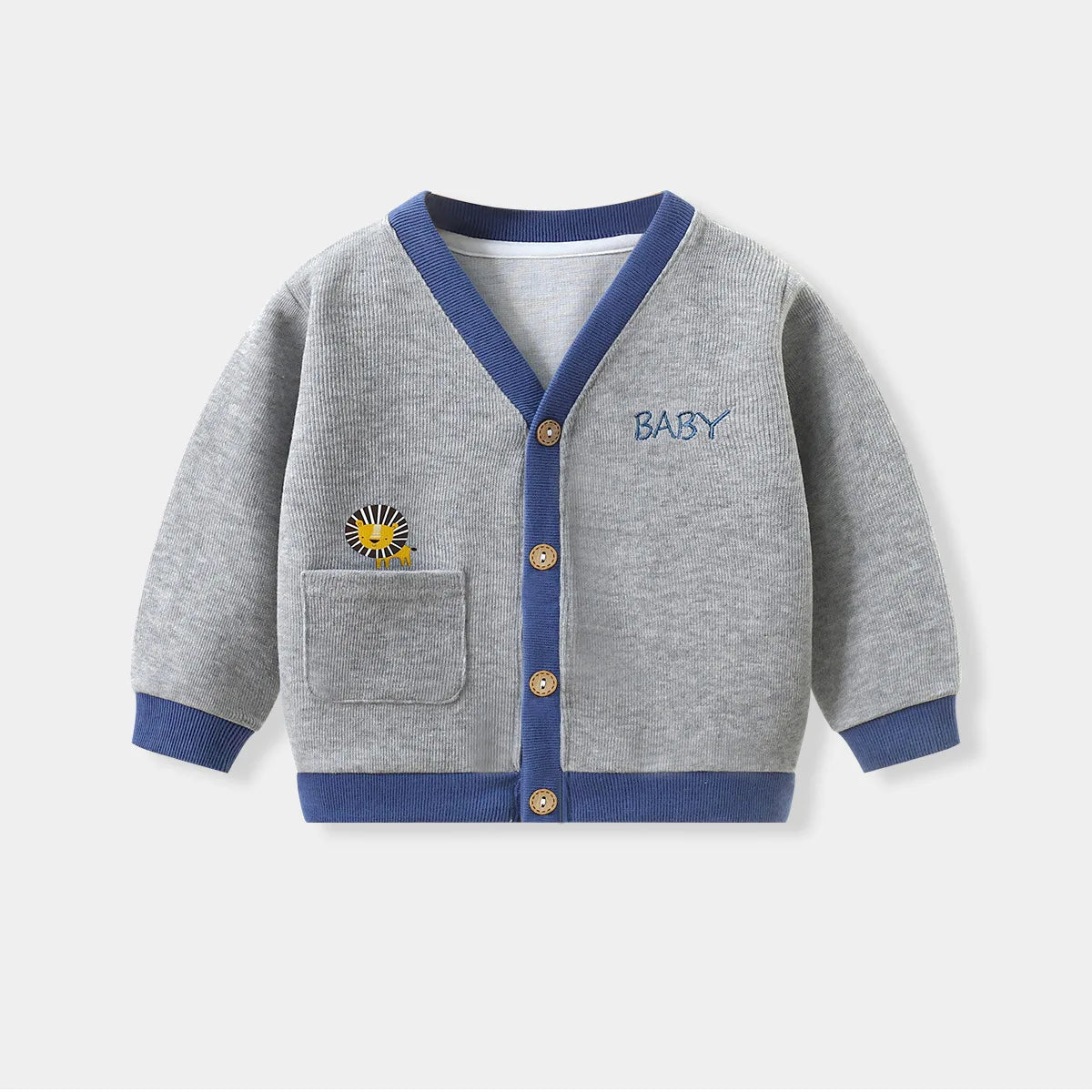 Autumn Winter Baby Knitted Cardigan Sweater Cartoon Bear Long Sleeved Tops Kids Clothes Children Jacket Toddler Warm Coat 3-24M