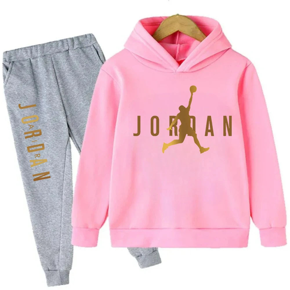 Spring Autumn Slam Dunk Master Pattern Printed Children Hoodie + Pant Suit 2pcs Set Kids Boy Girl Fashion Clothing Sportsuit